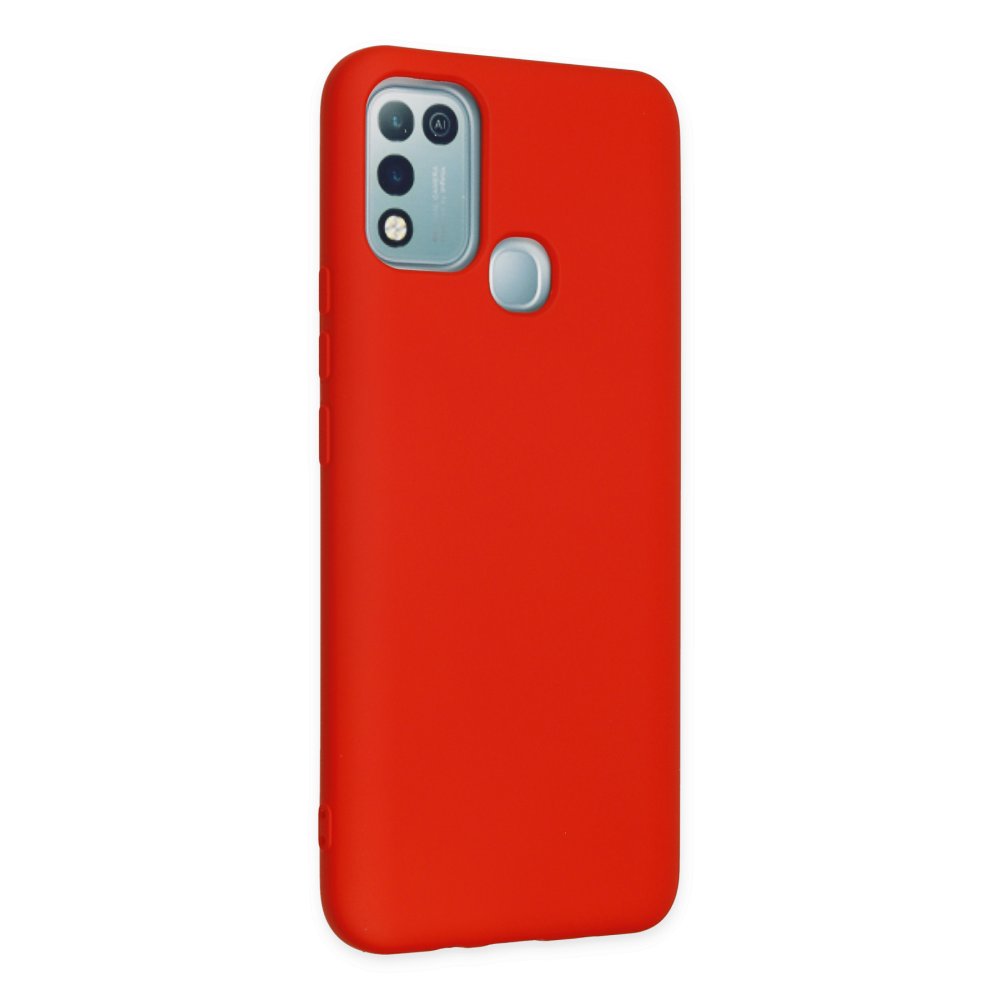  İnfinix Hot 11 Play Kılıf Nano içi Kadife Silikon - Kırmızı