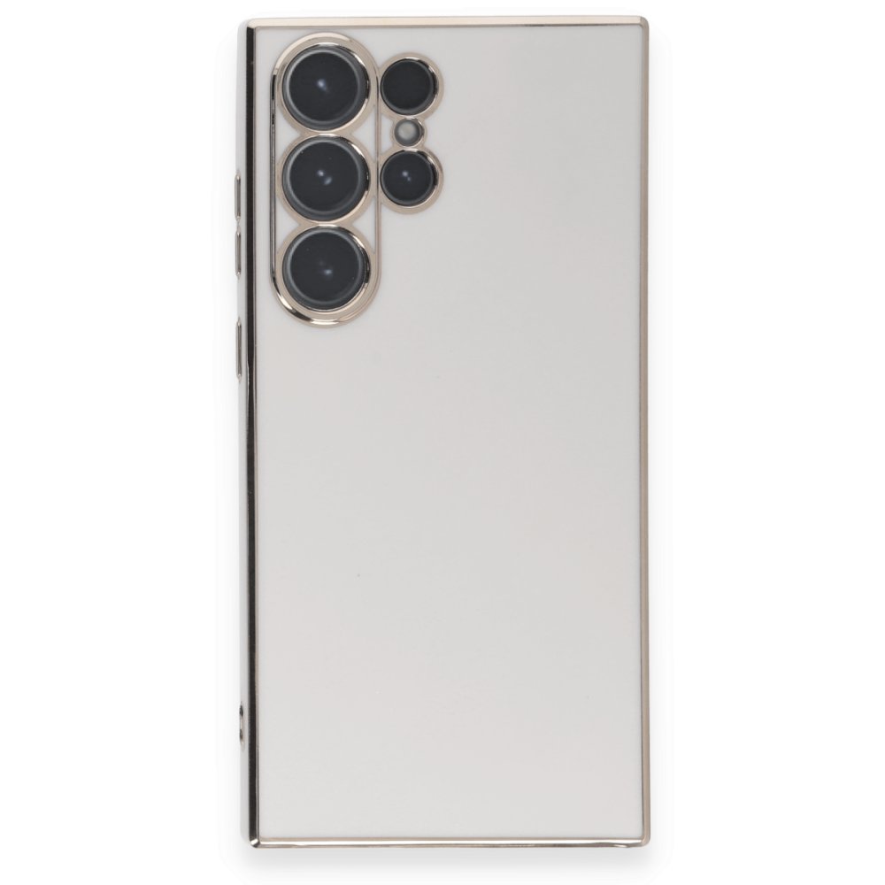  Samsung Galaxy S23 Ultra Kılıf Volet Silikon - Beyaz