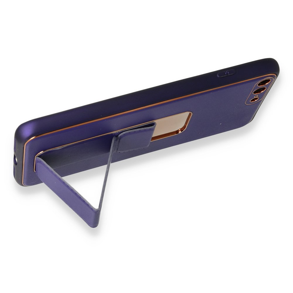 iPhone 8 Plus Kılıf Coco Deri Standlı Kapak - Mor iPhone 8 Plus Kılıf Coco Deri Standlı Kapak - Mor