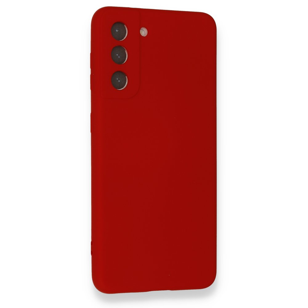  Samsung Galaxy S21 FE Kılıf Nano içi Kadife Silikon - Kırmızı