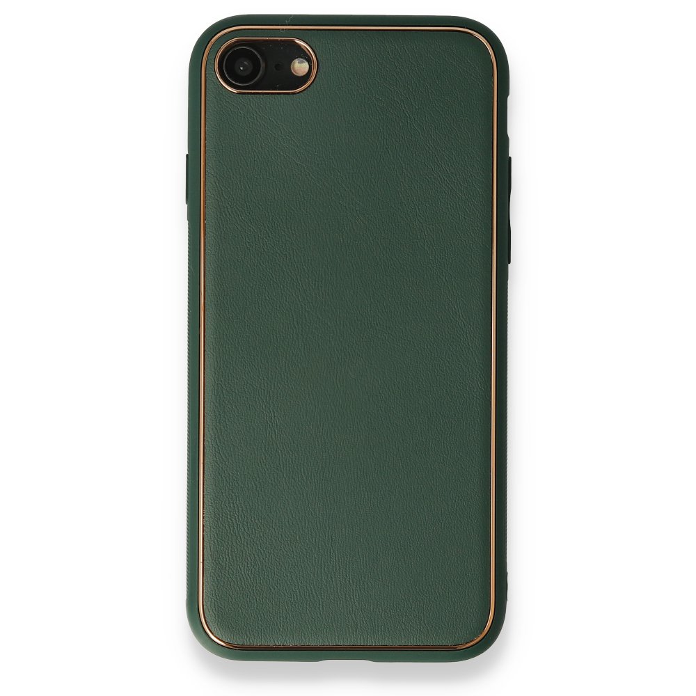 iPhone 8 Kılıf Coco Deri Silikon Kapak - Yeşil iPhone 8 Kılıf Coco Deri Silikon Kapak - Yeşil