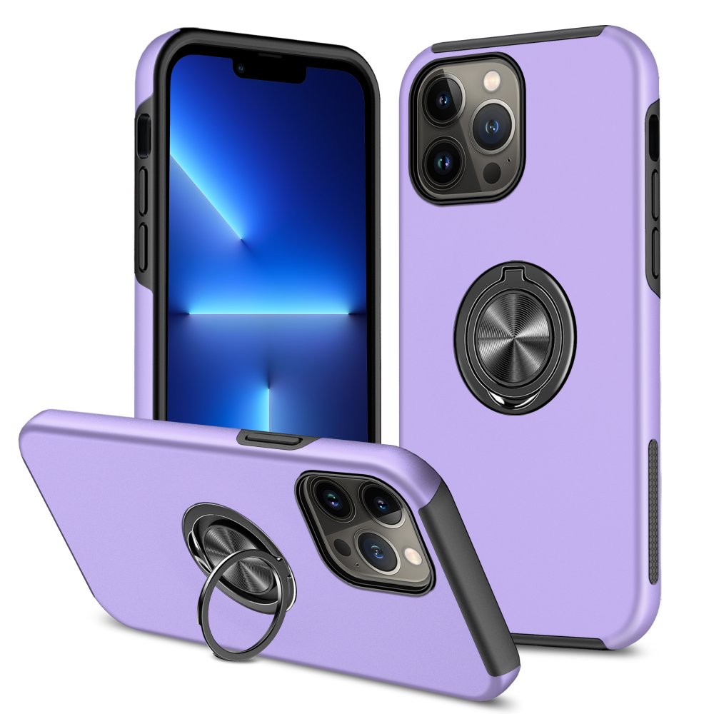  iPhone 13 Pro Kılıf Elit Yüzüklü Kapak - Mor