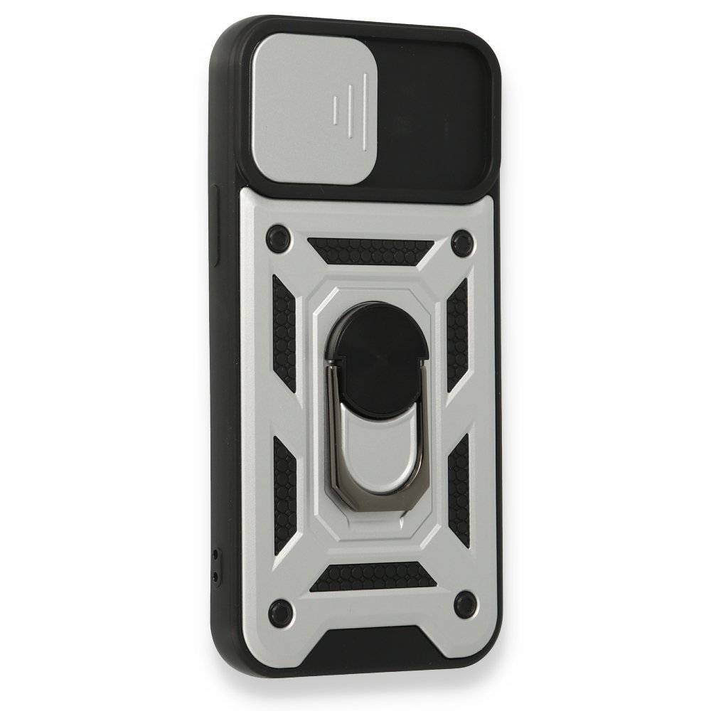 iPhone 12 Pro Kılıf Pars Lens Yüzüklü Silikon - Gümüş iPhone 12 Pro Kılıf Pars Lens Yüzüklü Silikon - Gümüş