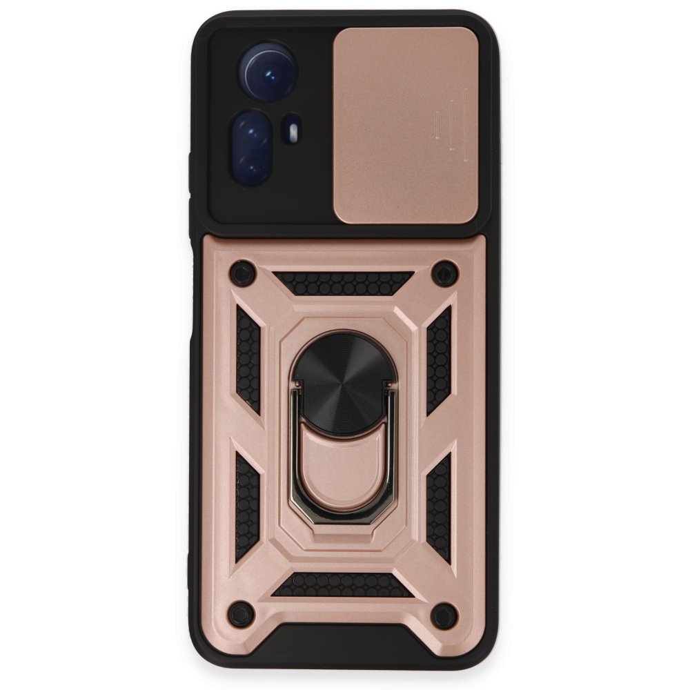 Redmi Note 12S Kılıf Pars Lens Yüzüklü Silikon - Rose Gold Redmi Note 12S Kılıf Pars Lens Yüzüklü Silikon - Rose Gold