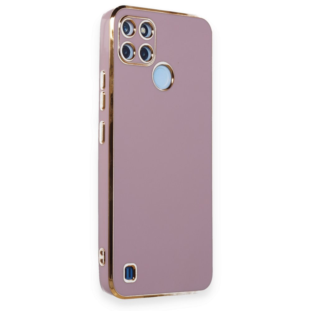  Realme C21Y Kılıf Volet Silikon - Mor