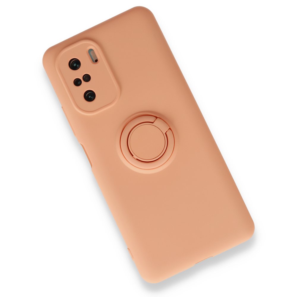  Xiaomi Mi 11i Kılıf Viktor Yüzüklü Silikon - Pudra