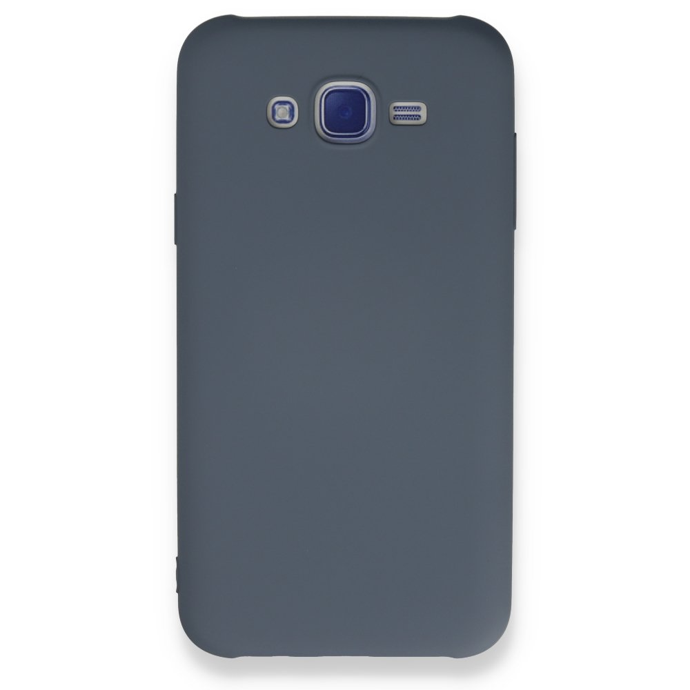  Samsung Galaxy J7 Kılıf Nano içi Kadife Silikon - Gri