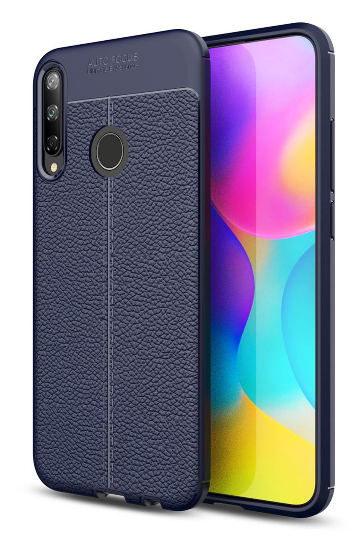Huawei P40 Lite E Kılıf Auto Focus Kapak - Lacivert  Huawei P40 Lite E Kılıf Auto Focus Kapak - Lacivert