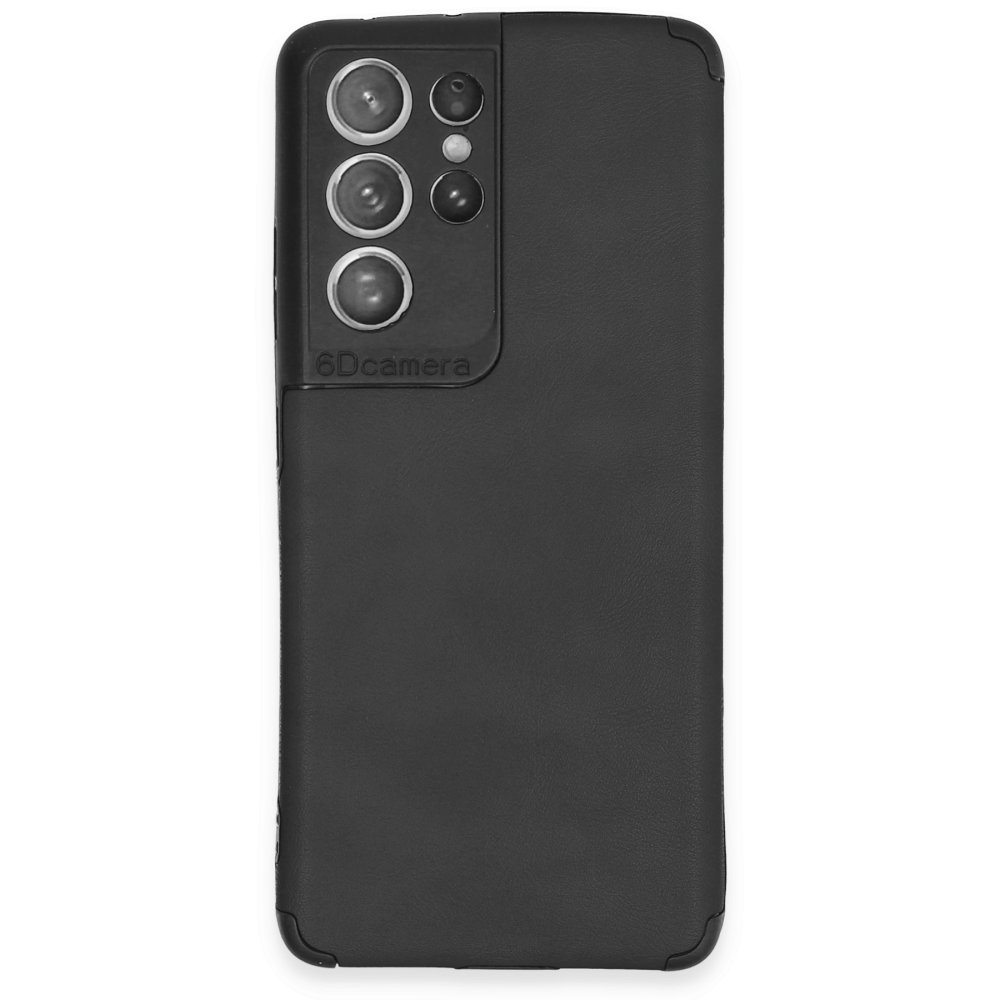  Samsung Galaxy S21 Ultra Kılıf Loop Deri Silikon - Siyah