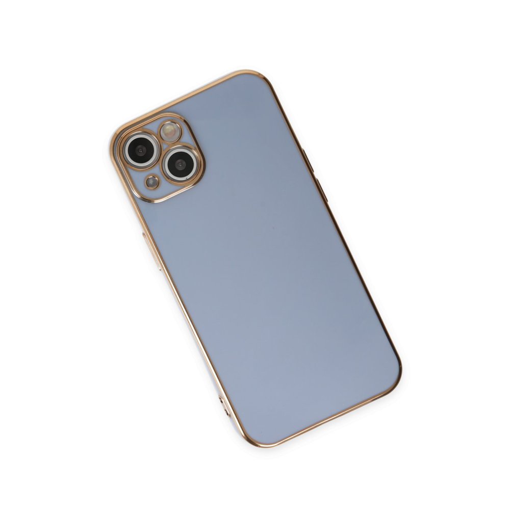  iPhone 15 Kılıf Volet Silikon - Mavi