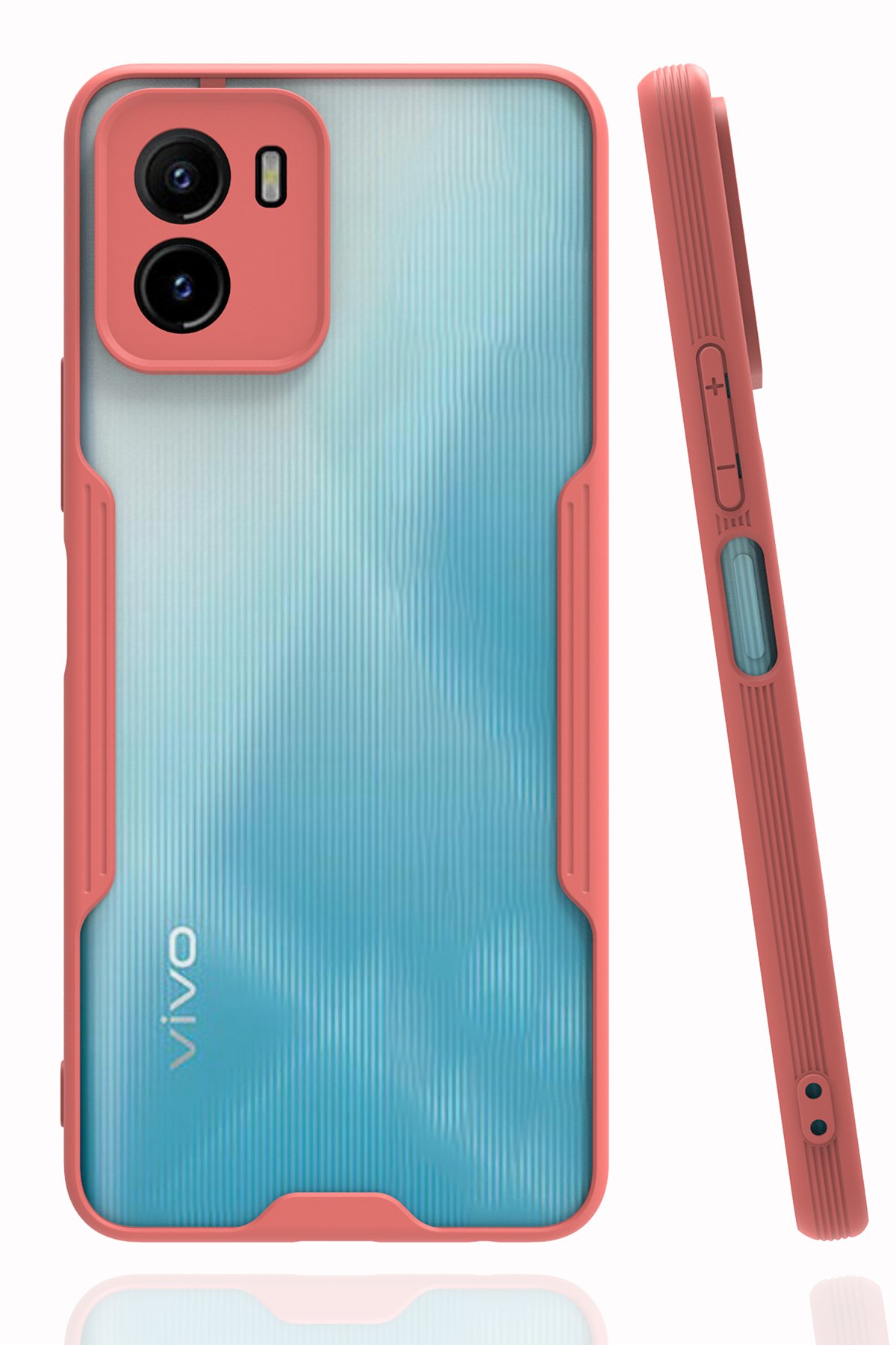  Vivo Y15S Kılıf Platin Silikon - Pembe
