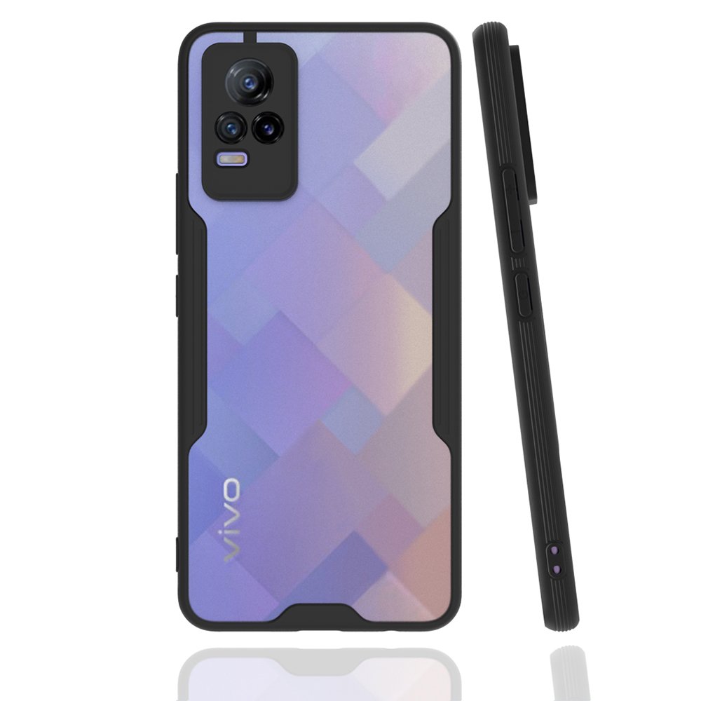  Vivo V21e Kılıf Platin Silikon - Siyah