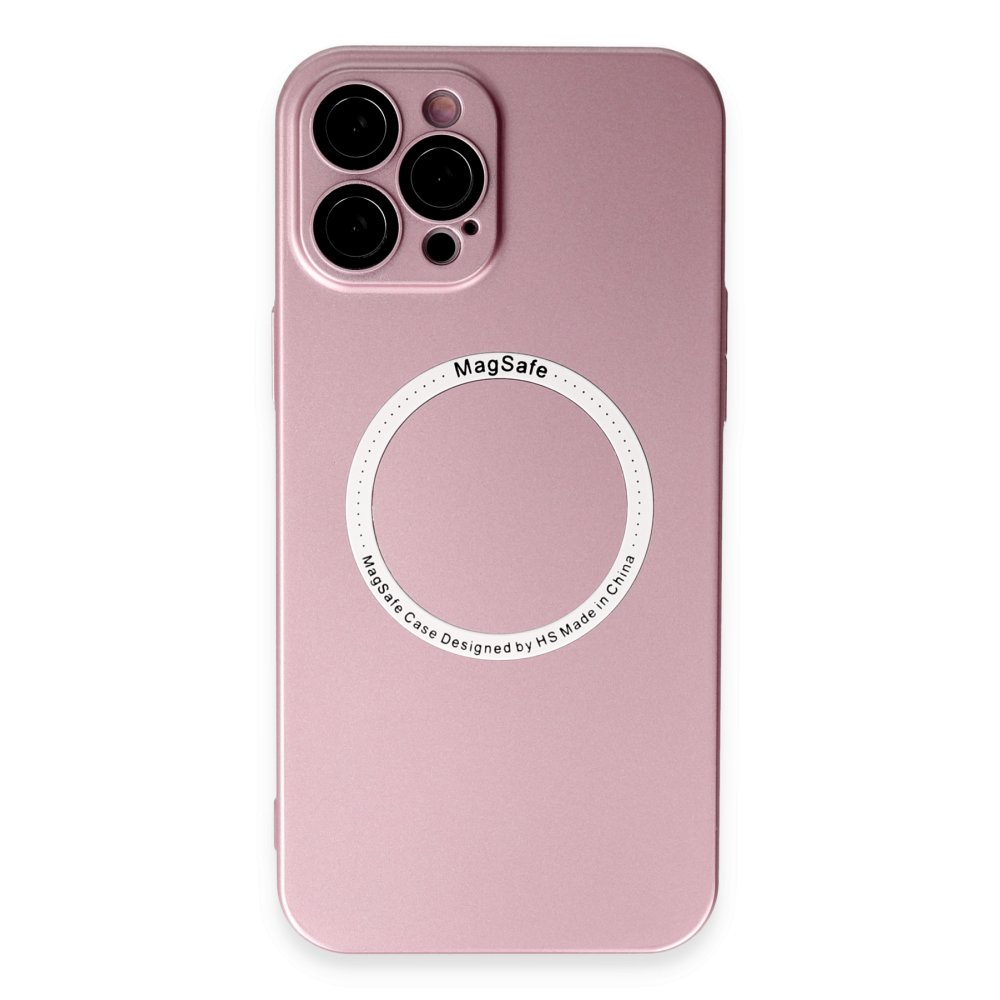  iPhone 12 Pro Max Kılıf Jack Magneticsafe Lens Silikon - Rose Gold