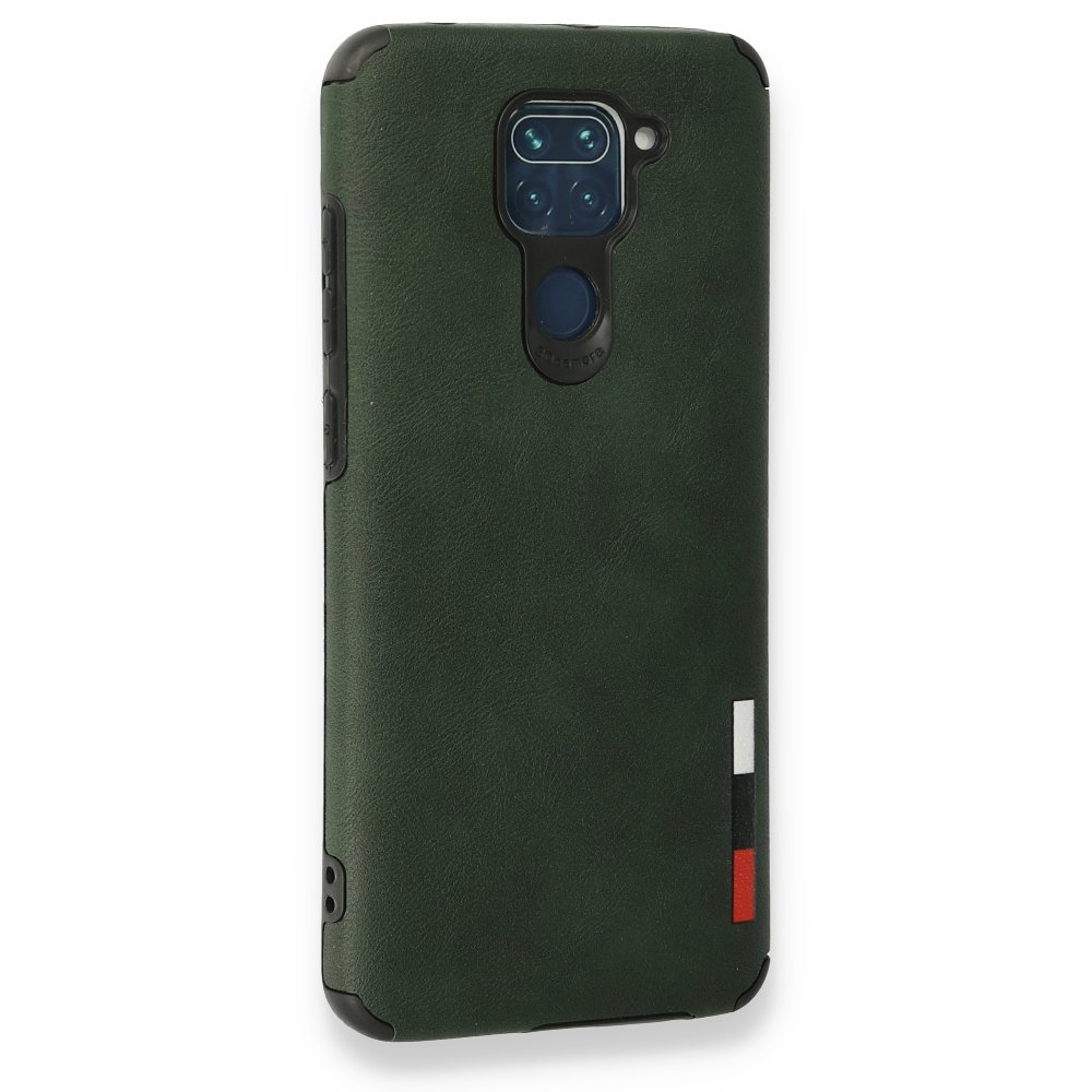 Redmi Note 9 Kılıf Loop Deri Silikon - Yeşil