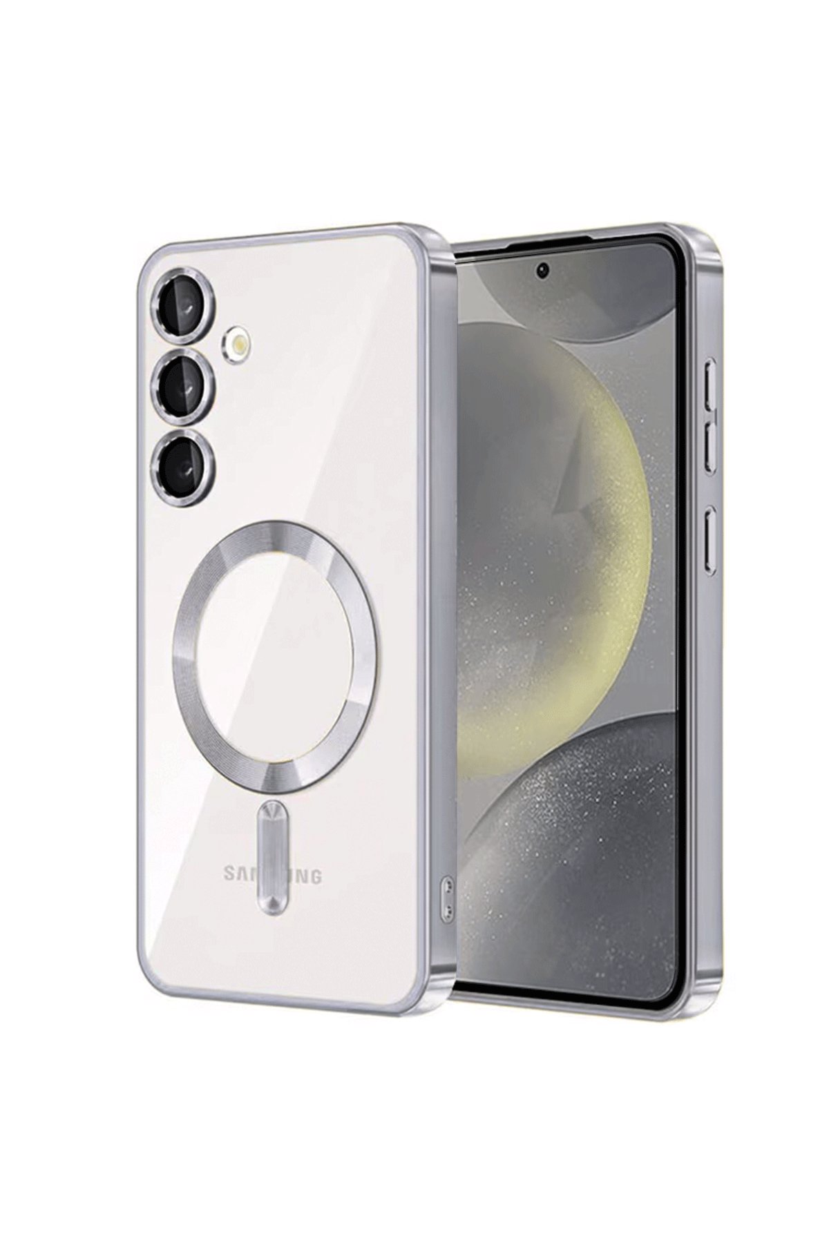  Samsung Galaxy S23 Plus Kılıf Kross Magneticsafe Kapak - Gümüş