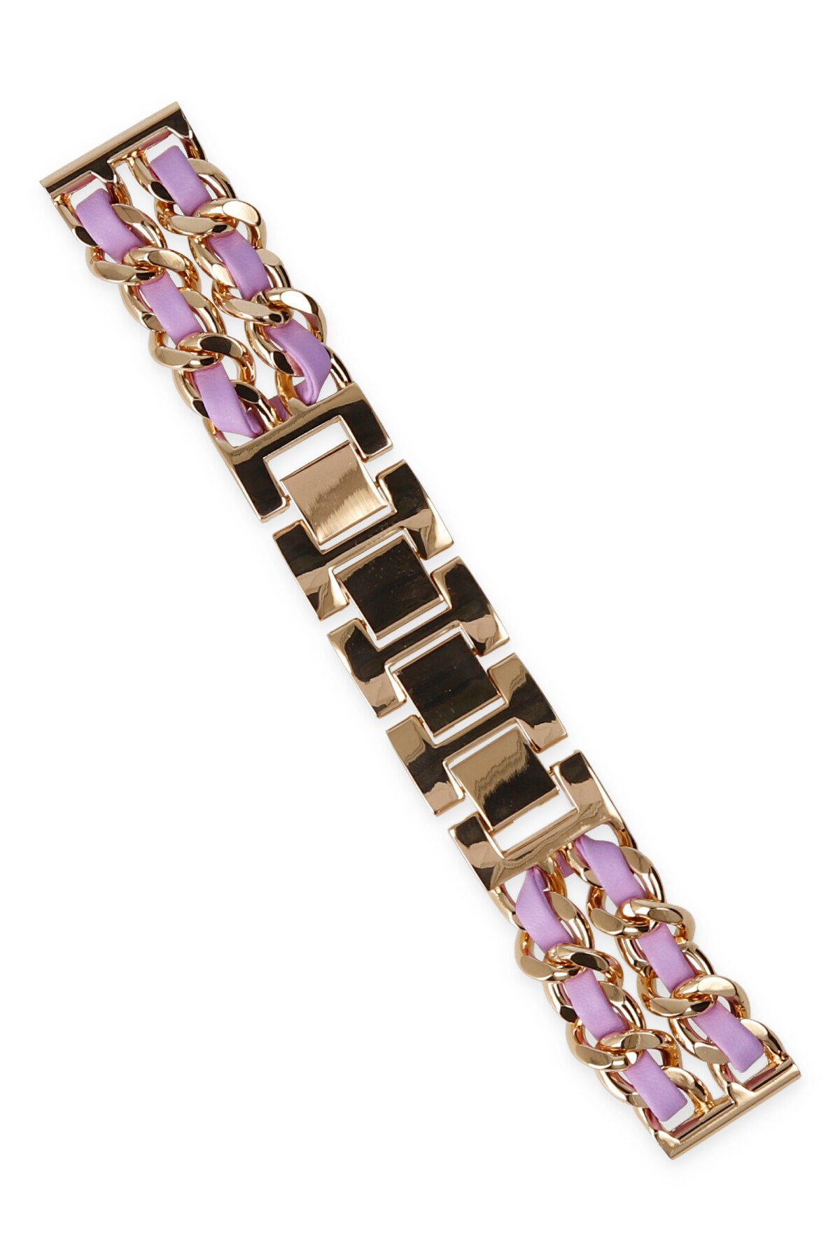  Watch 20mm KR406 Metal Bakla Kordon - Lila