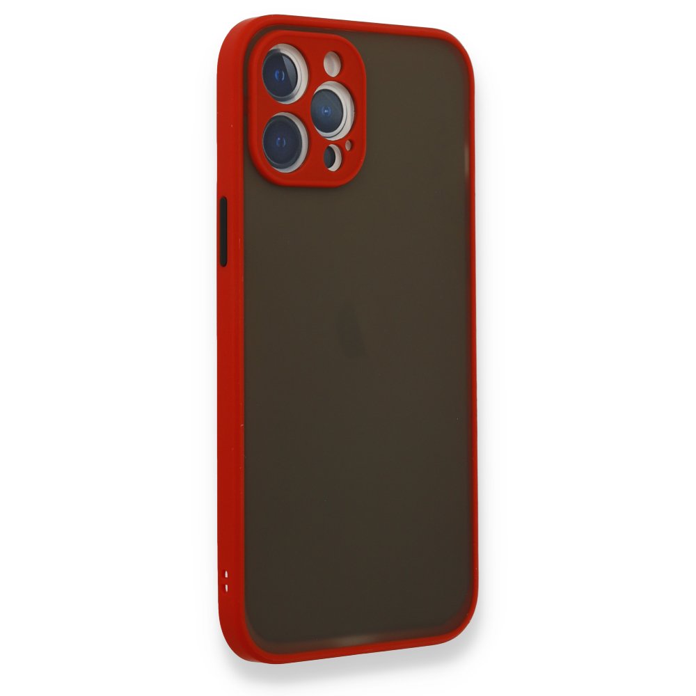iPhone 12 Pro Kılıf Montreal Silikon Kapak - Kırmızı iPhone 12 Pro Kılıf Montreal Silikon Kapak - Kırmızı