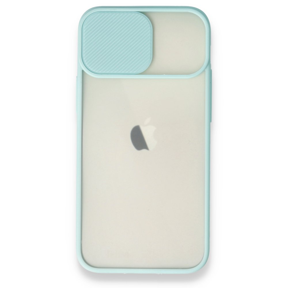  iPhone 11 Kılıf Palm Buzlu Kamera Sürgülü Silikon - Turkuaz