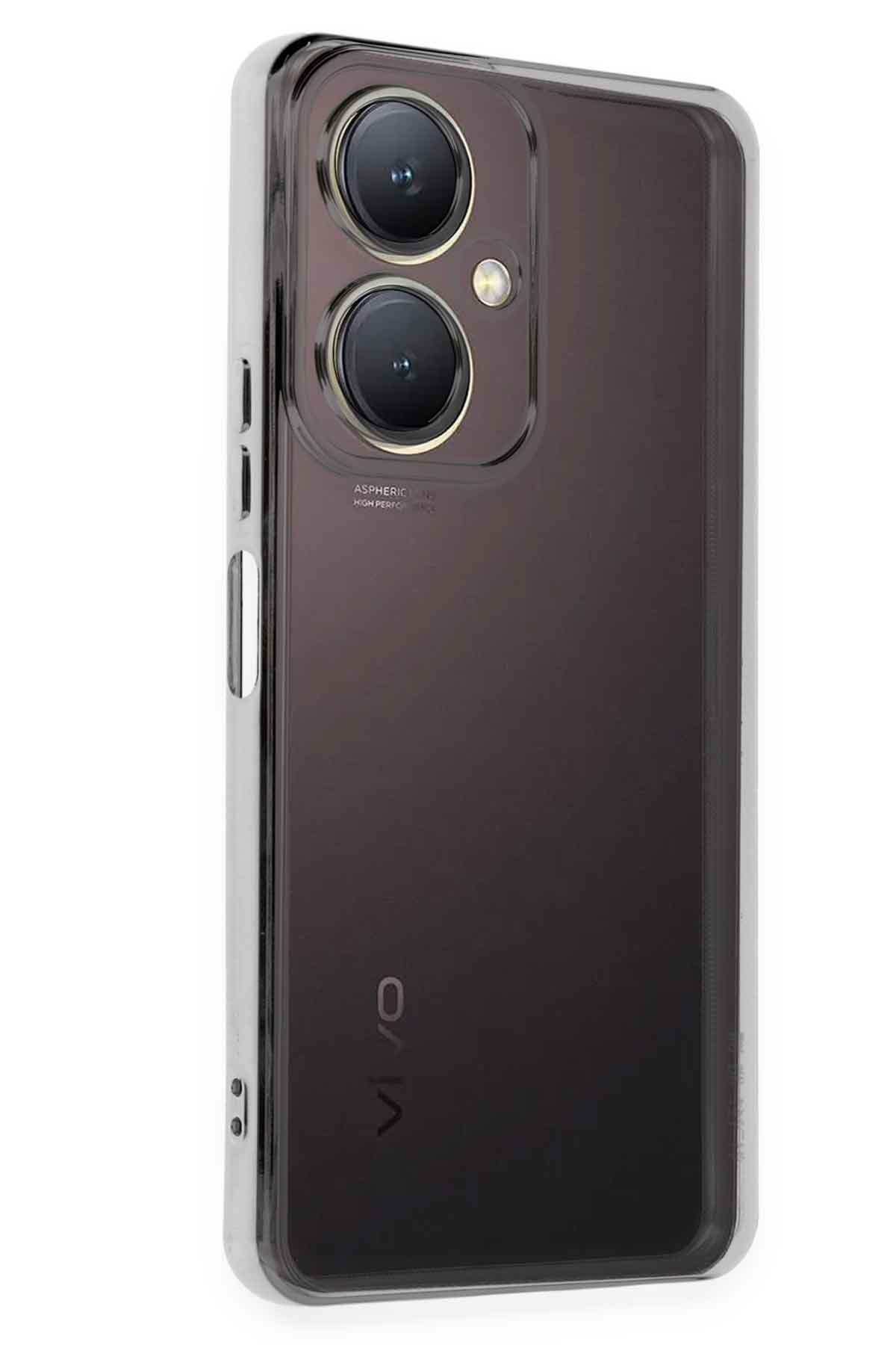 Vivo Y27 Kılıf Razer Lensli Silikon - Gümüş Vivo Y27 Kılıf Razer Lensli Silikon - Gümüş
