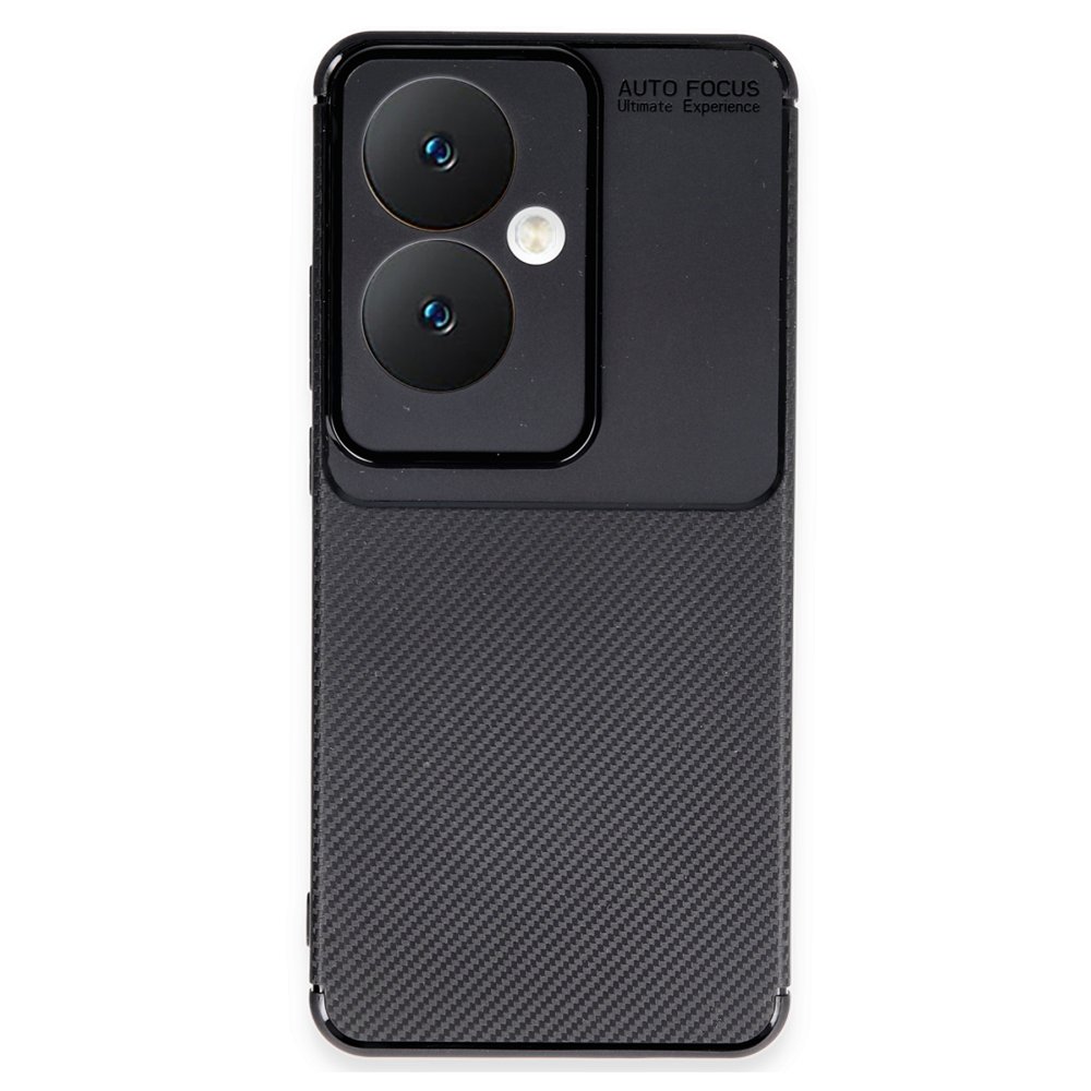 Oppo Reno 11F Kılıf Auto Focus Karbon Kapak - Siyah Oppo Reno 11F Kılıf Auto Focus Karbon Kapak - Siyah