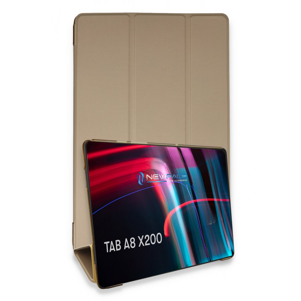  Samsung Galaxy X200 Tab A8 10.5 Kılıf Tablet Smart Kılıf - Gold