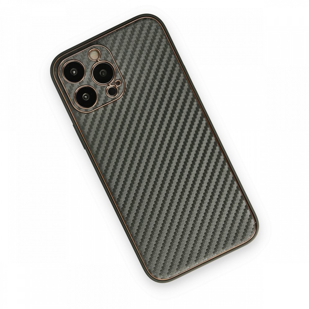 iPhone 13 Pro Max Kılıf Coco Karbon Silikon - Füme iPhone 13 Pro Max Kılıf Coco Karbon Silikon - Füme
