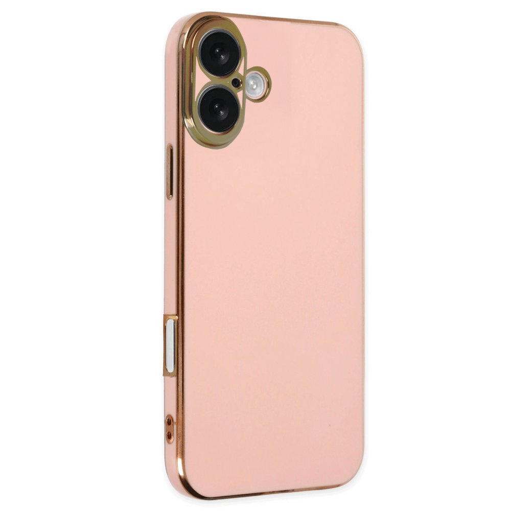  iPhone 16 Kılıf Volet Silikon - Pembe