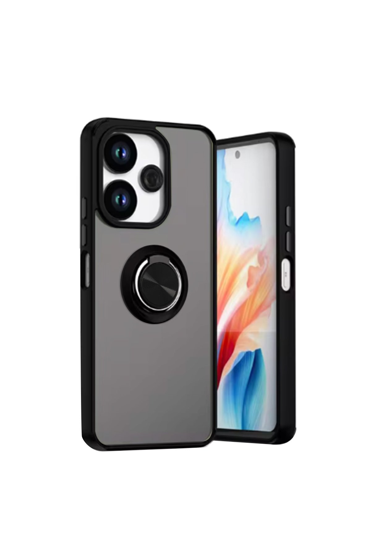 Redmi 13 4G Kılıf Montreal Yüzüklü Silikon Kapak - Siyah Redmi 13 4G Kılıf Montreal Yüzüklü Silikon Kapak - Siyah