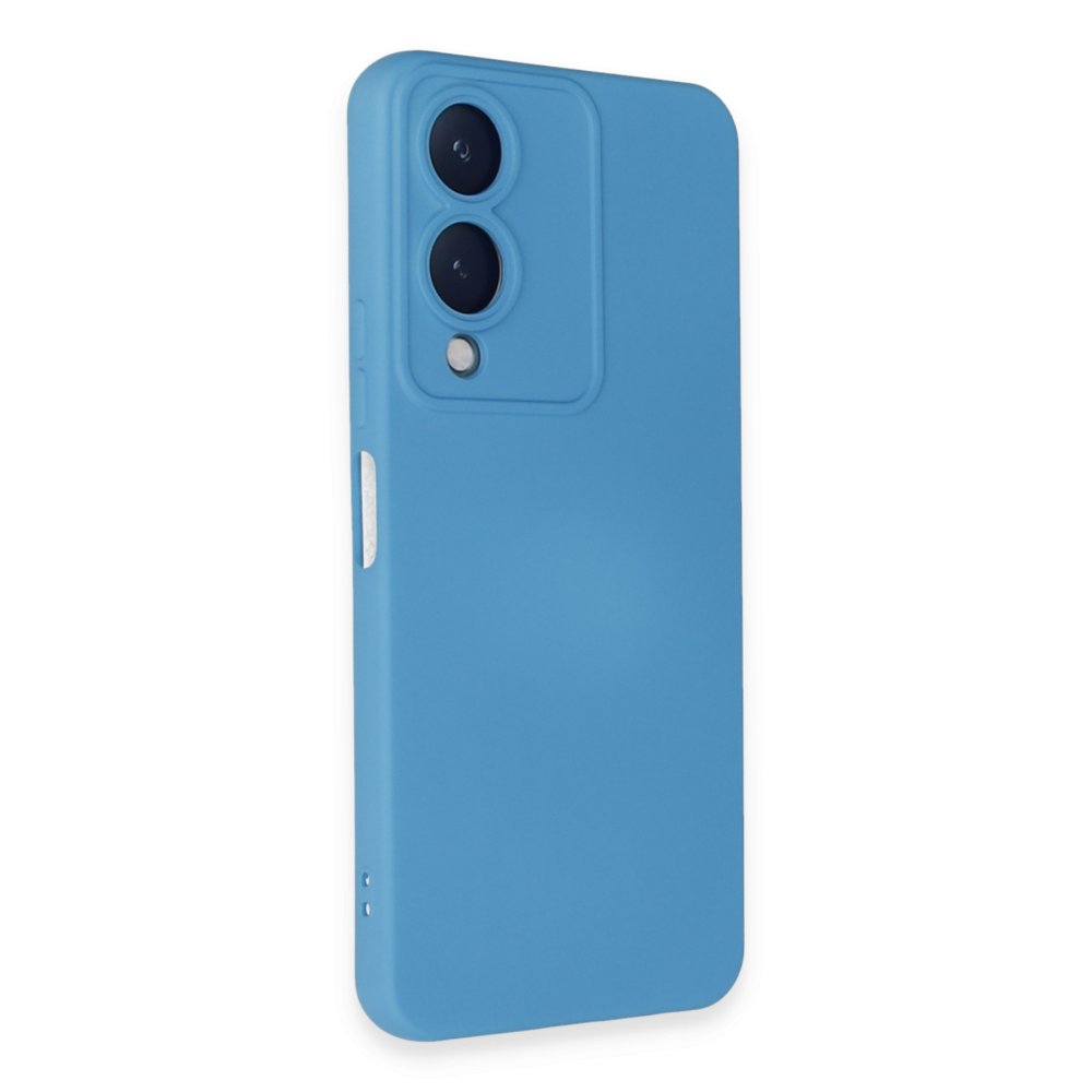 Vivo Y17S Kılıf Nano içi Kadife Silikon - Mavi Vivo Y17S Kılıf Nano içi Kadife Silikon - Mavi