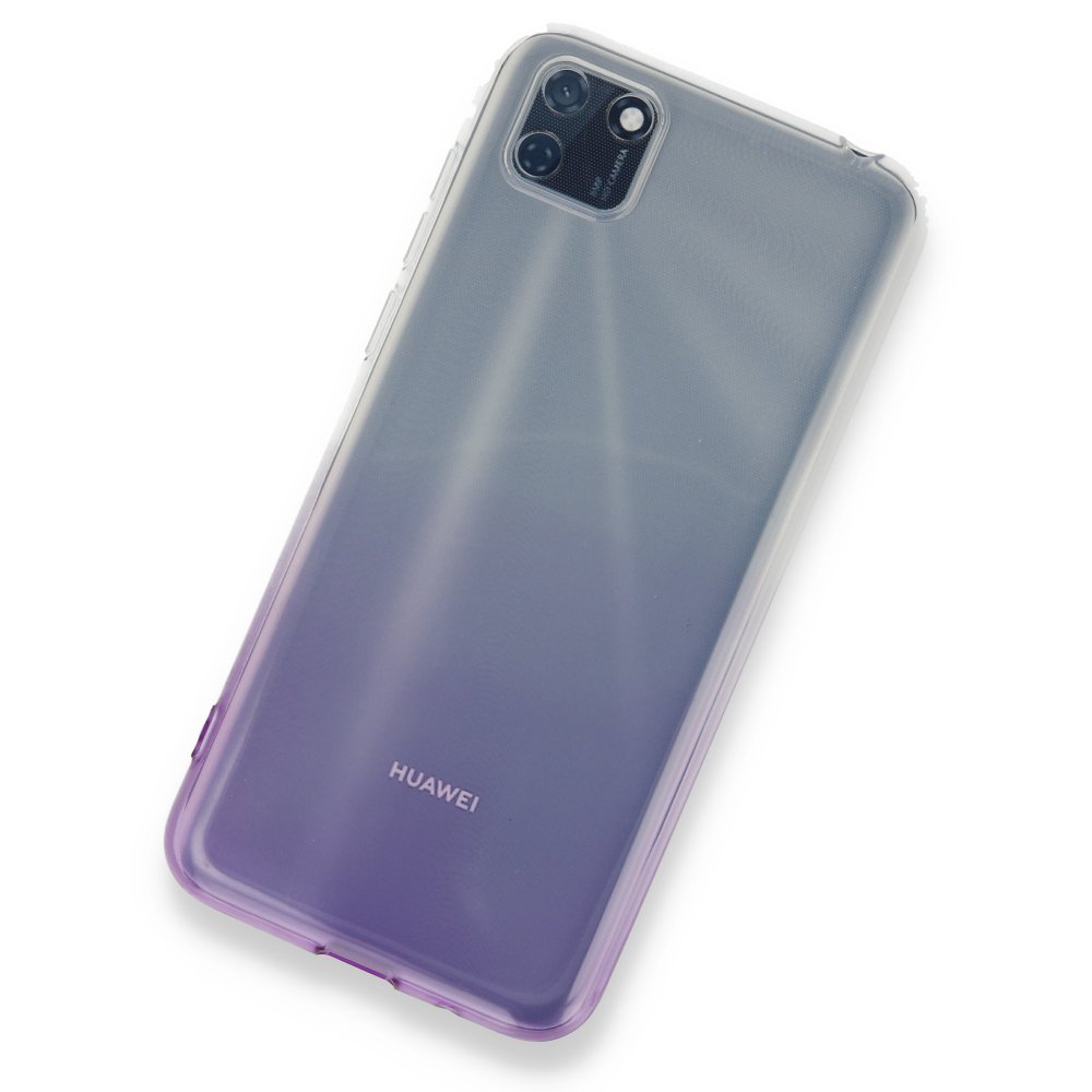  Huawei Y5P Kılıf Lüx Çift Renkli Silikon - Mor