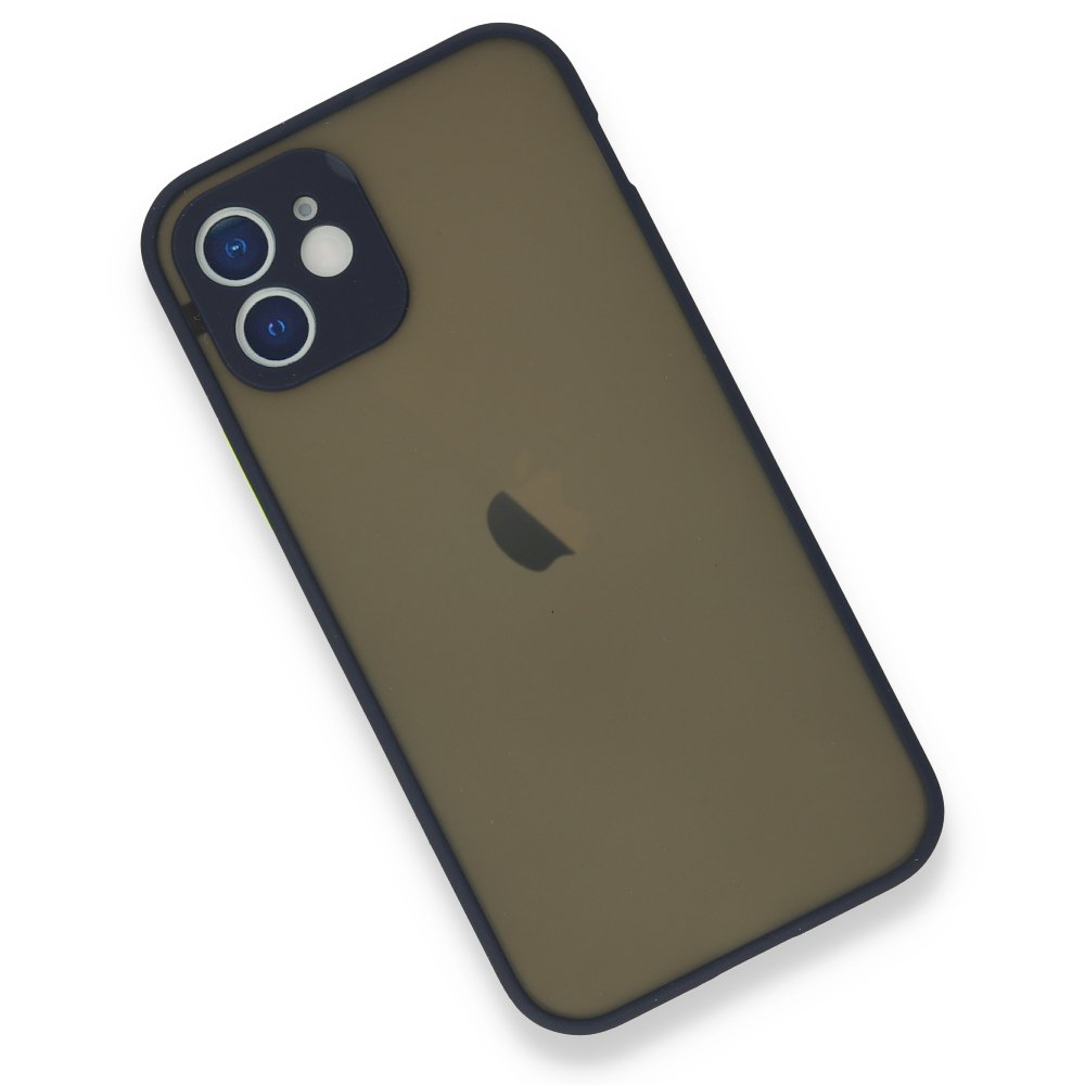  iPhone 12 Mini Kılıf Montreal Silikon Kapak - Lacivert
