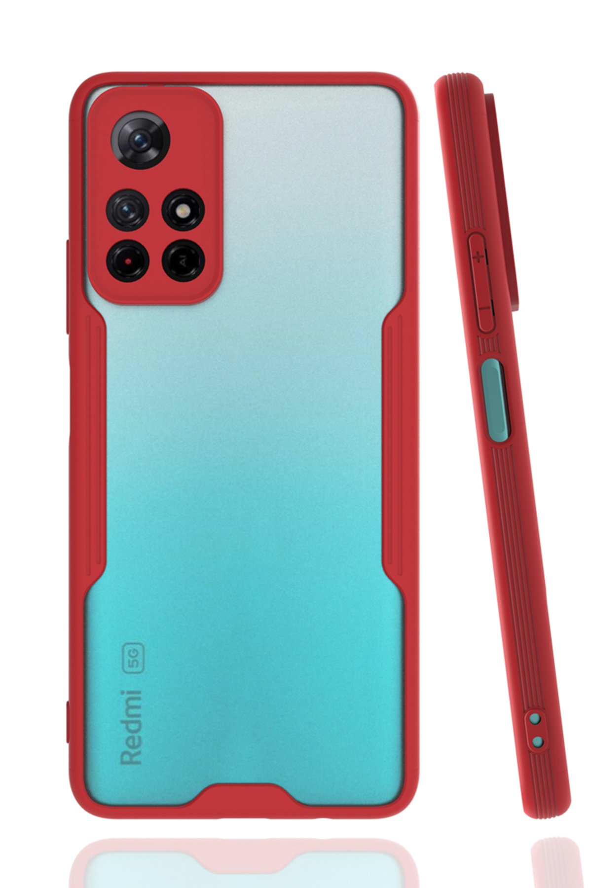  Xiaomi Poco M4 Pro 5G Kılıf Platin Silikon - Kırmızı