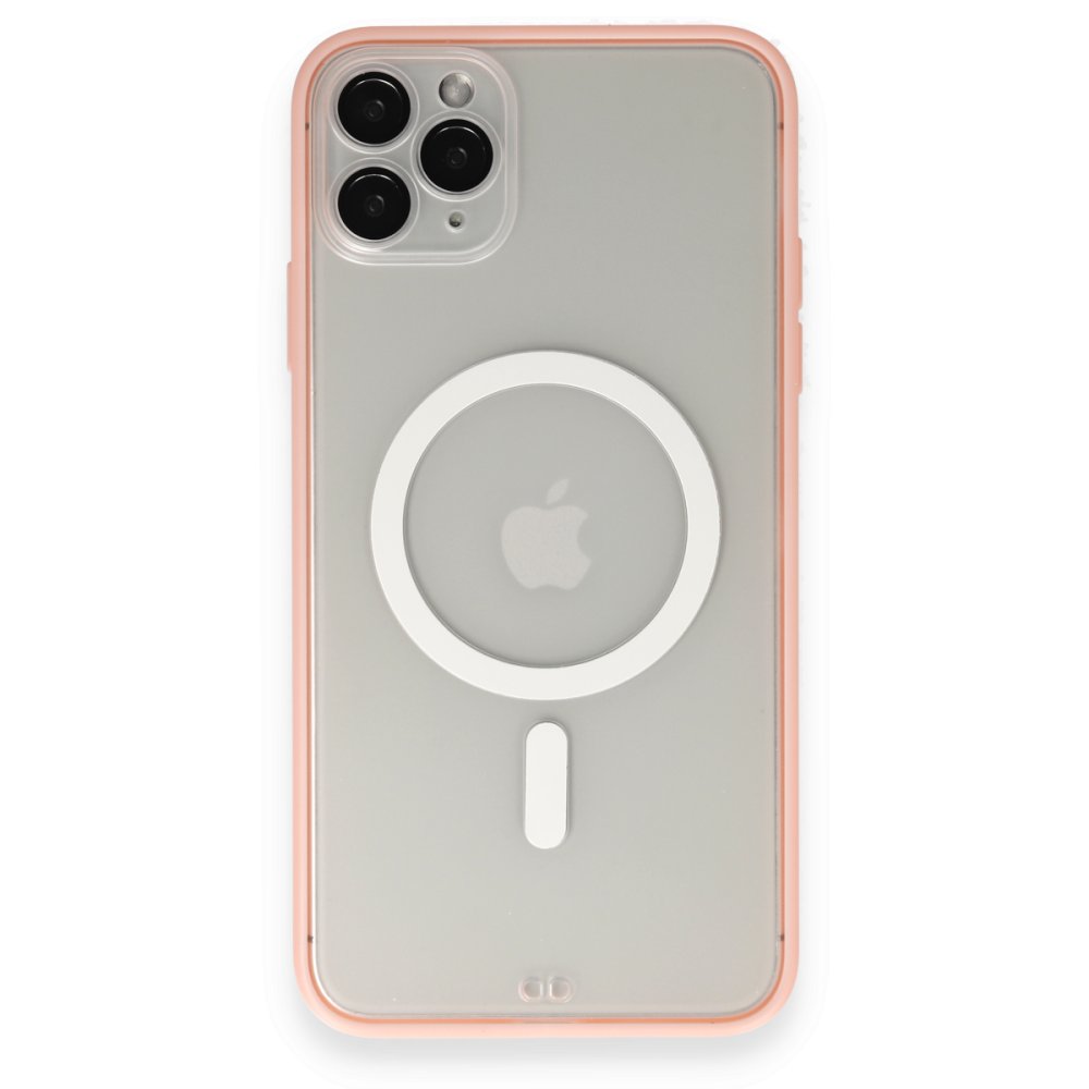  iPhone 11 Pro Max Kılıf Grand Magneticsafe Kapak - Pembe