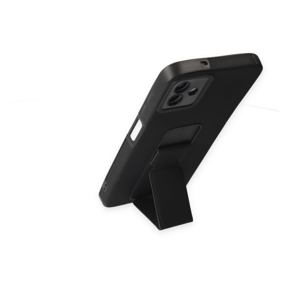  Samsung Galaxy A04 Kılıf Mega Standlı Silikon - Siyah