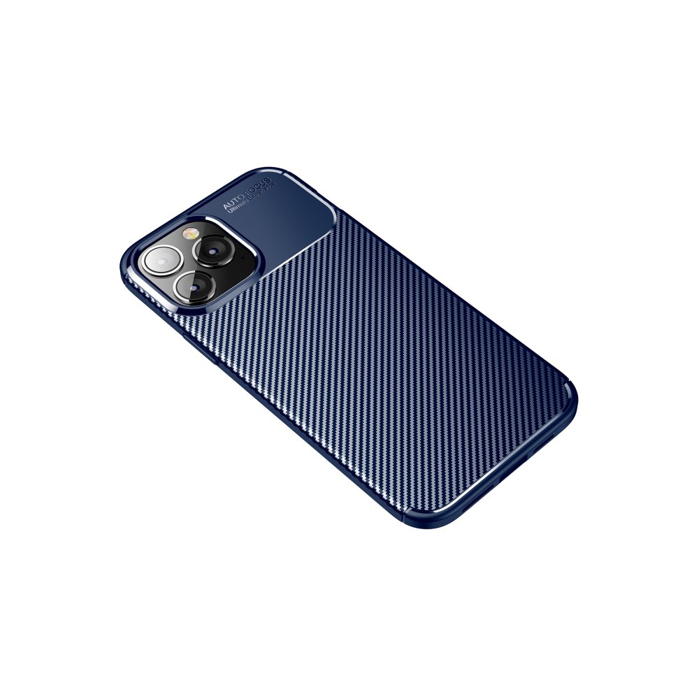 iPhone 14 Pro Kılıf Auto Focus Karbon Kapak - Lacivert  iPhone 14 Pro Kılıf Auto Focus Karbon Kapak - Lacivert