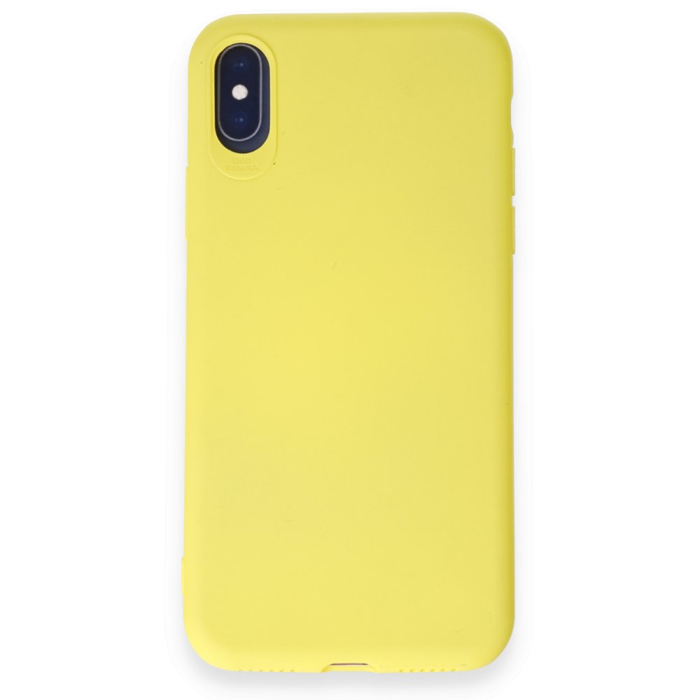iPhone XS Kılıf First Silikon - Sarı iPhone XS Kılıf First Silikon - Sarı