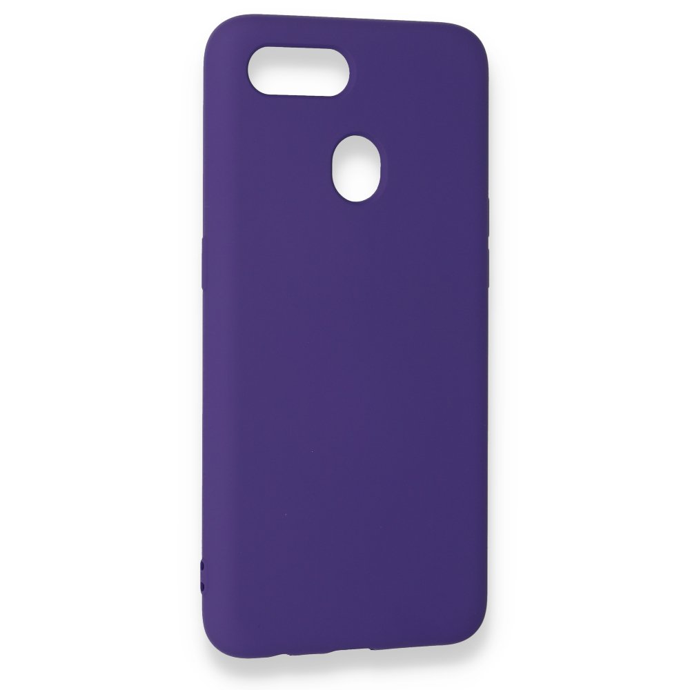 Oppo AX7 Kılıf Nano içi Kadife Silikon - Mor Oppo AX7 Kılıf Nano içi Kadife Silikon - Mor