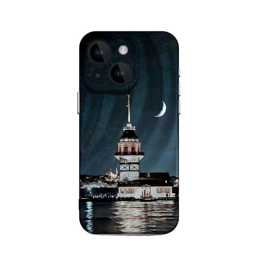  iPhone 15 Kılıf Crew Desenli Kapak - Kız Kulesi