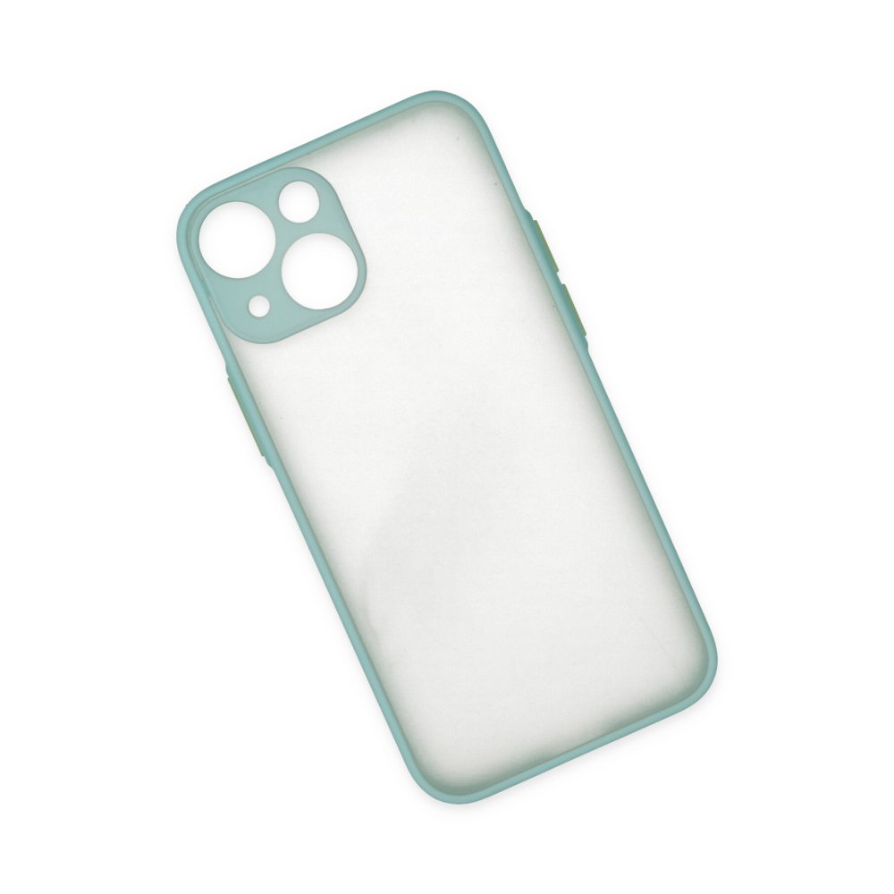  iPhone 15 Plus Kılıf Montreal Silikon Kapak - Açık Yeşil