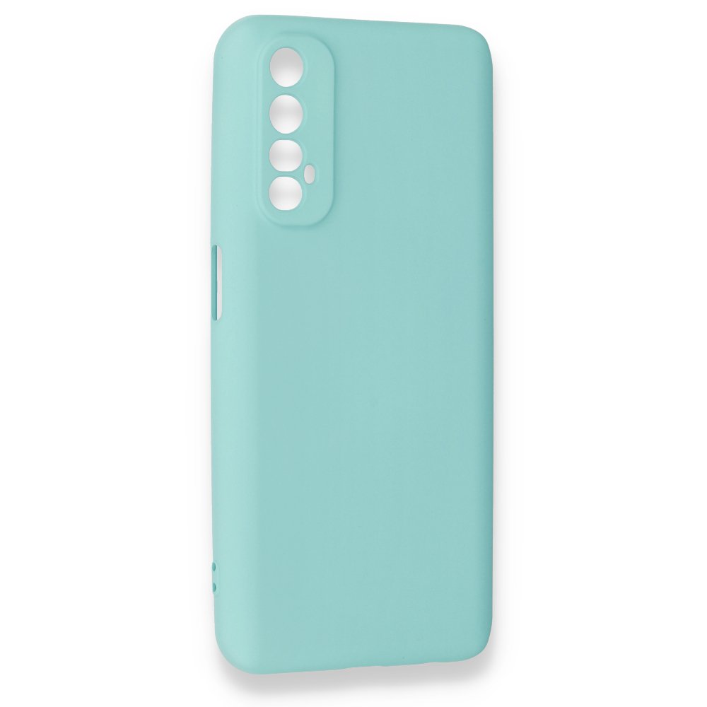 Realme 7 Kılıf Nano içi Kadife Silikon - Turkuaz Realme 7 Kılıf Nano içi Kadife Silikon - Turkuaz