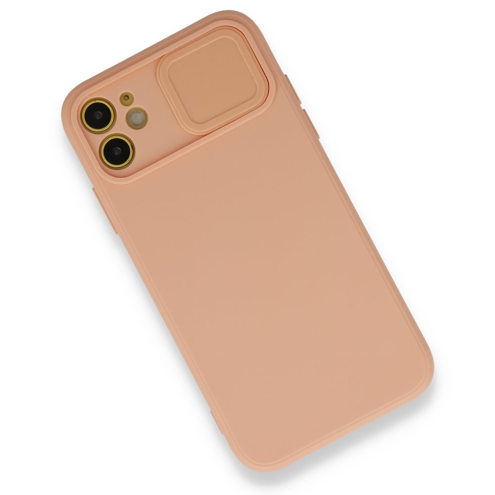  iPhone 12 Mini Kılıf Color Lens Silikon - Pudra