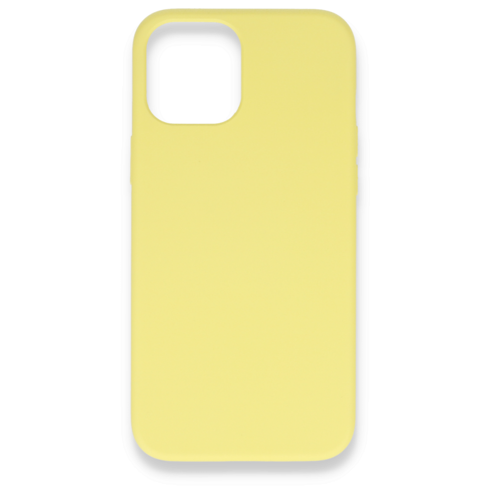  iPhone 12 Mini Kılıf Nano içi Kadife Silikon - Sarı