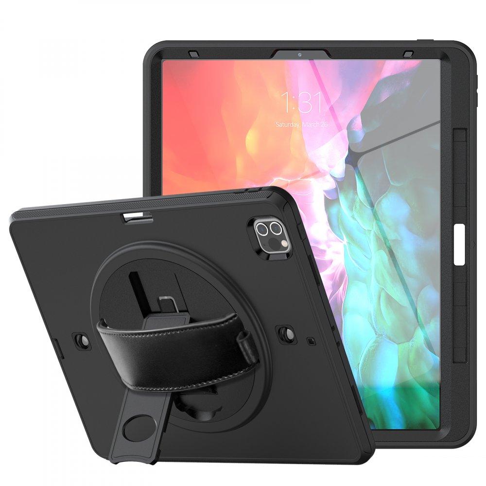  iPad Pro 12.9 (2020) Kılıf Strap-C Otterbox Tablet Kapak - Siyah