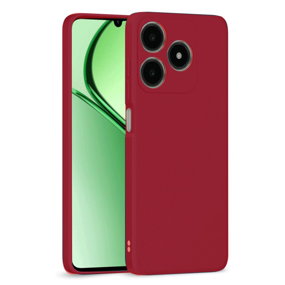 Realme C63 Kılıf First Silikon - Kırmızı Realme C63 Kılıf First Silikon - Kırmızı