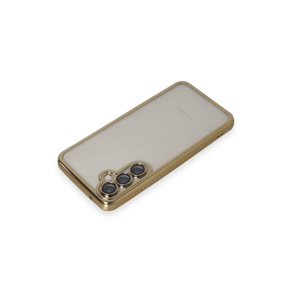  Samsung Galaxy S23 FE Kılıf Razer Lensli Silikon - Gold