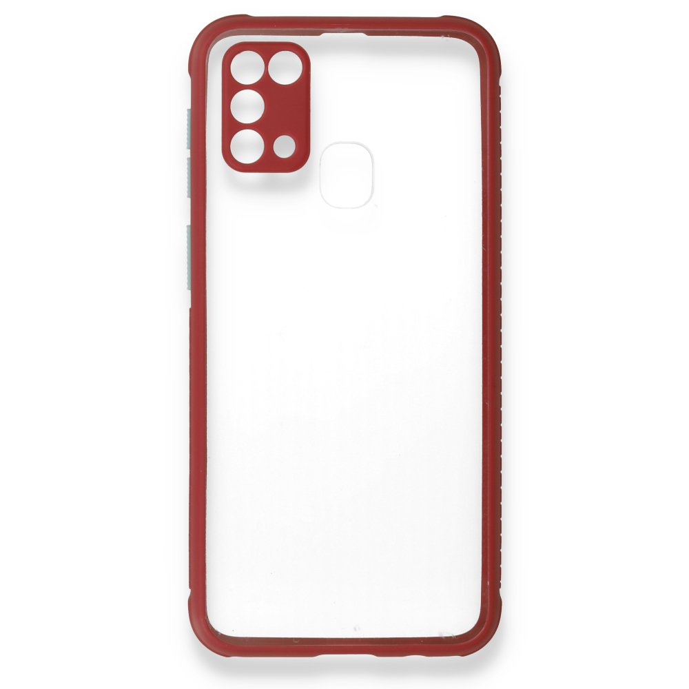  Samsung Galaxy M31 Kılıf Miami Şeffaf Silikon - Fuşya
