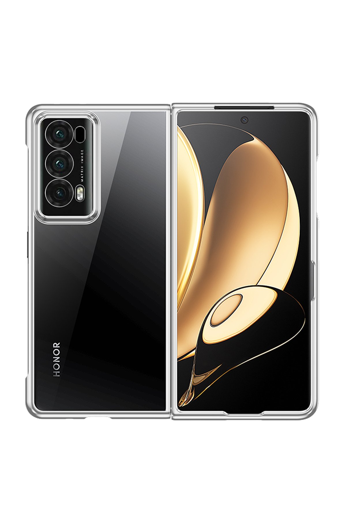  Huawei Honor Magic V2 Kılıf Jasper Kapak - Gümüş