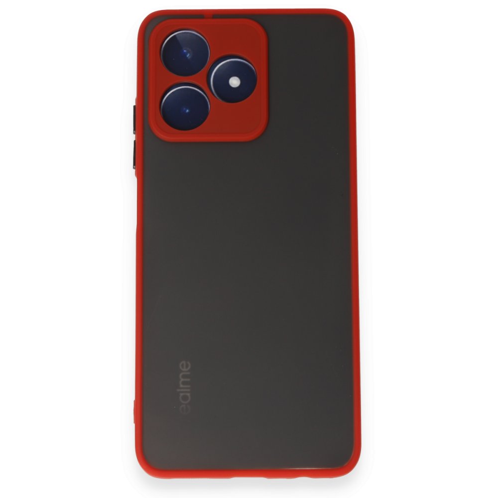 Realme C53 Kılıf Montreal Silikon Kapak - Kırmızı Realme C53 Kılıf Montreal Silikon Kapak - Kırmızı