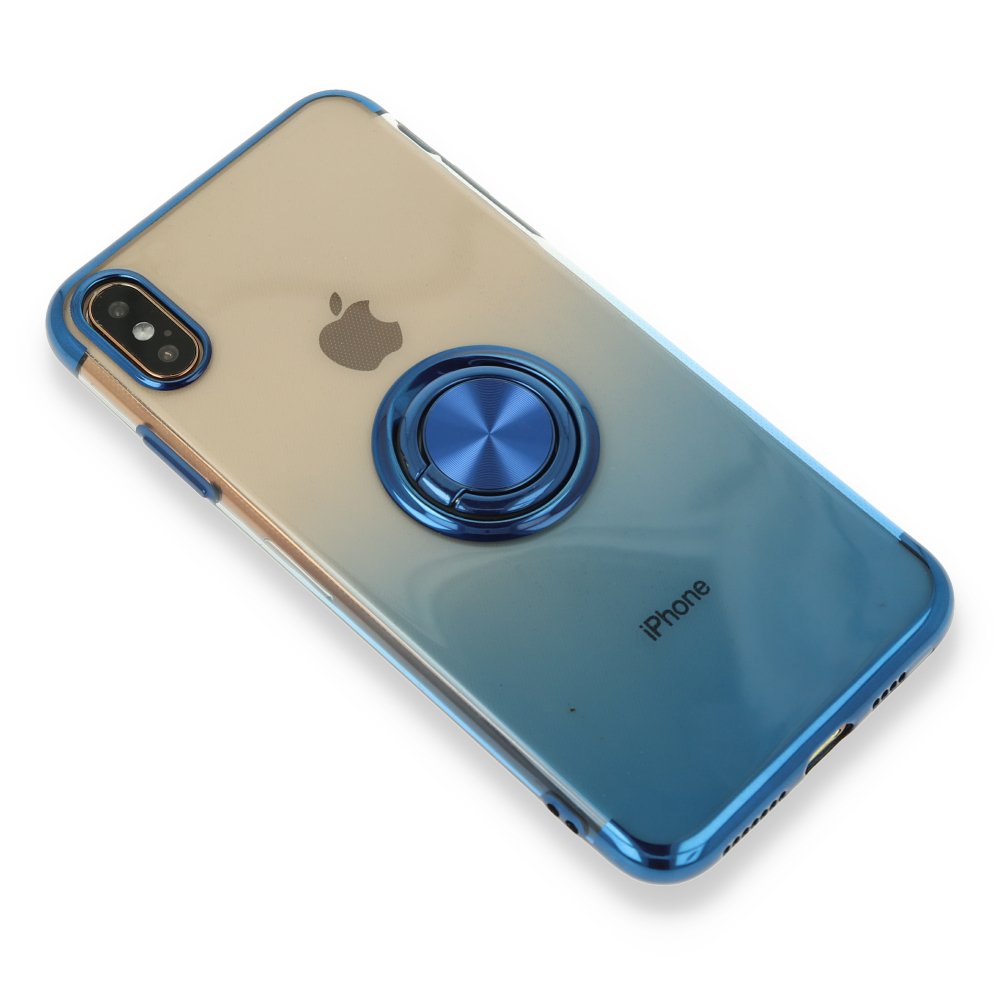  iPhone XS Max Kılıf Marvel Yüzüklü Silikon - Mavi