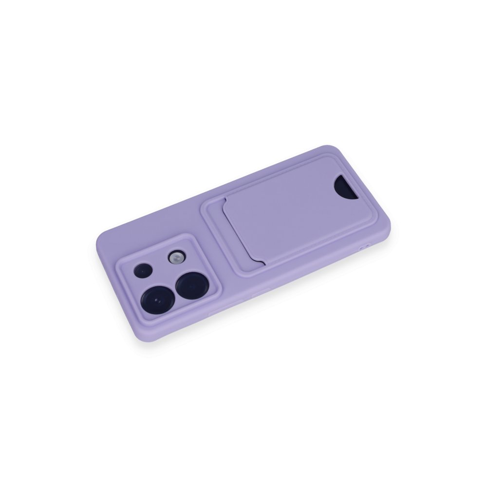  Xiaomi Poco X6 Kılıf Kelvin Kartvizitli Silikon - Lila